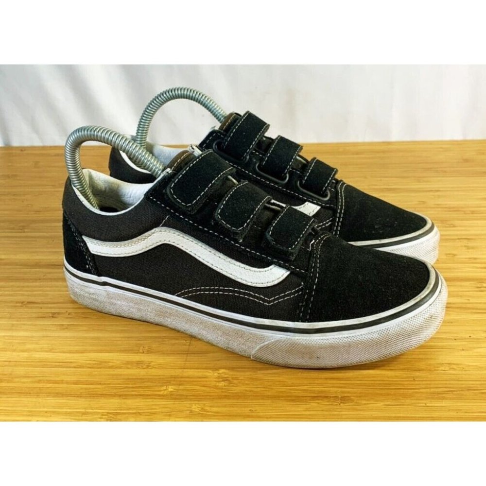 Vans Women's Sneaker Athletic Shoes Black Size Us 6 Canvas Low-Hook & loop